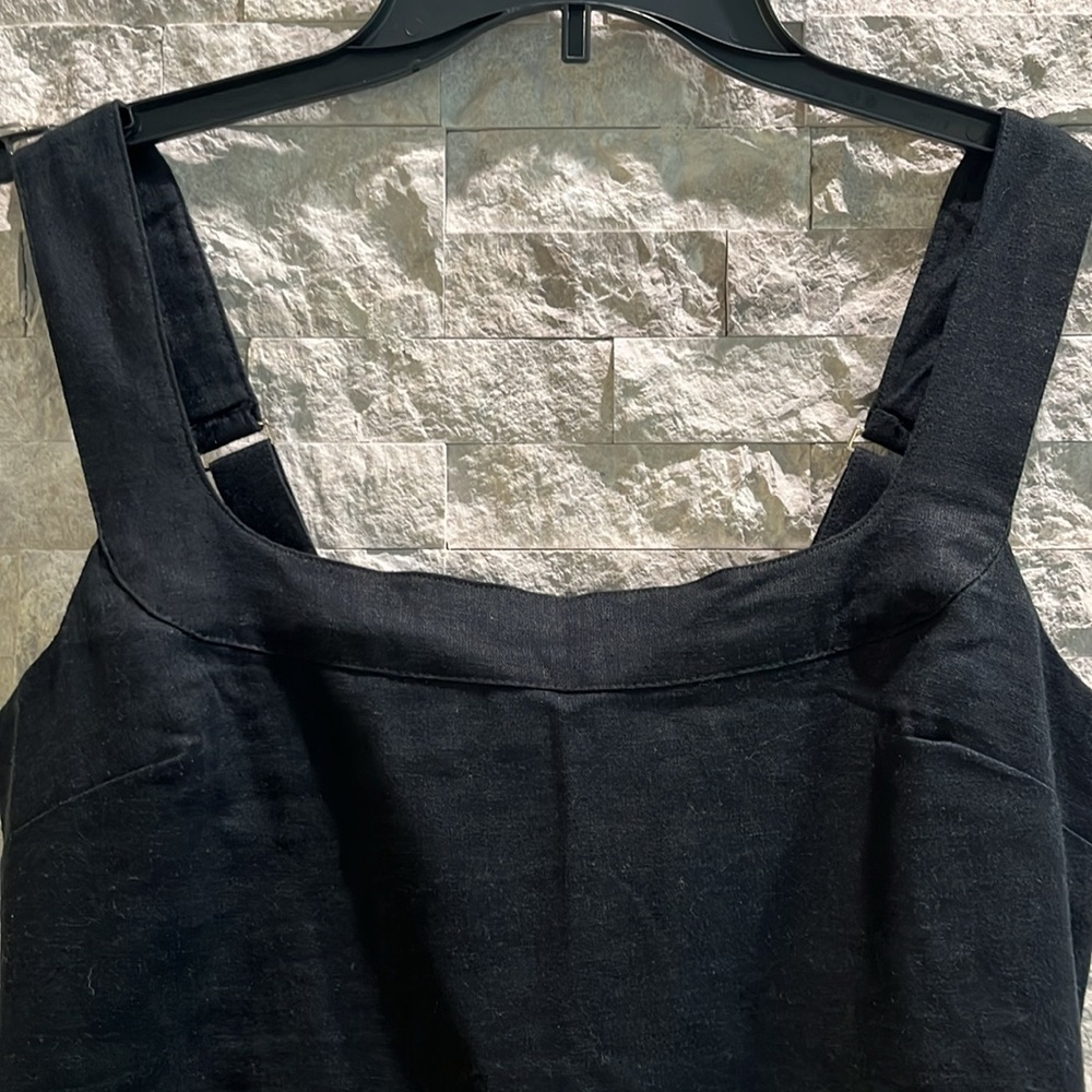Abercrombie & Fitch Black Linen- Blend Mini Dress Sz-M - Picture 8 of 13